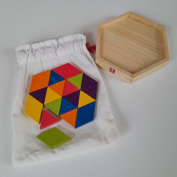 Hape Mini Mixed Shape Geometric Mosaic Puzzle Toy - Picture 6 of 11